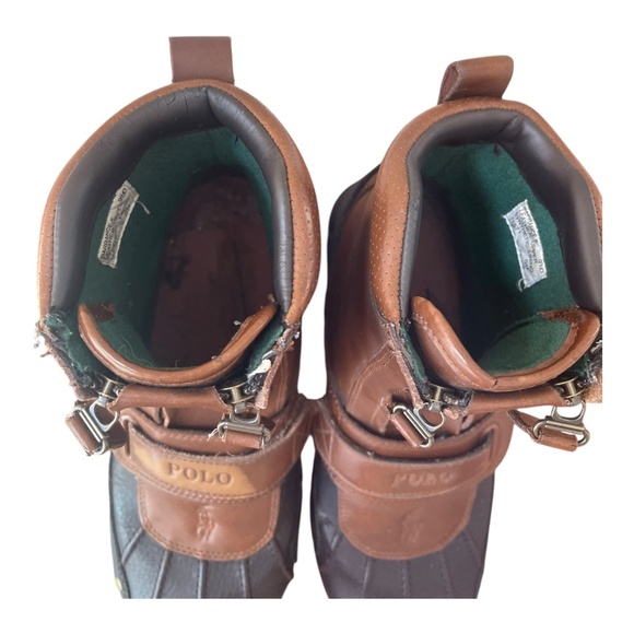 Men's Polo Ralph Lauren Conquest Hi III Men's 9.5 D Duck Boots Brown/Tan - Picture 2 of 10